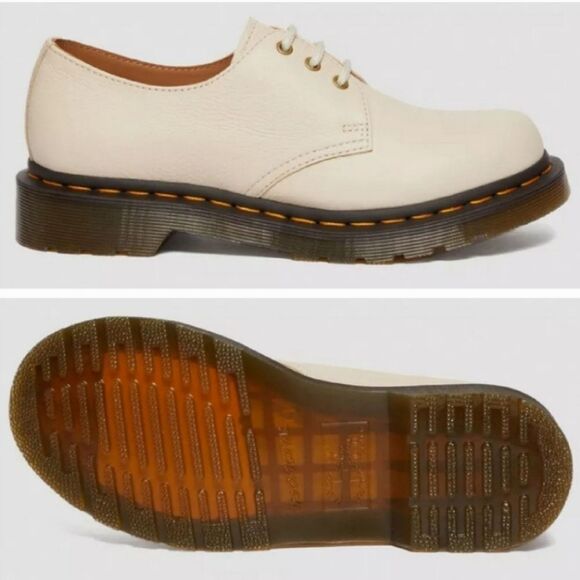 🩵NIB Dr. Martens Parchment Beige Virginia Leather 1461 Oxfords Size 10 - Picture 16 of 16